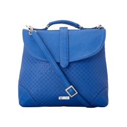 Beau Design Stylish Blue Color Imported PU Leather Sling Crossbody Handbag With Adjustable Strap For Women's/Ladies/Girls